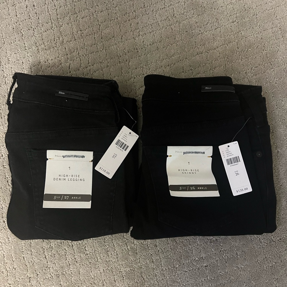 Pilco black high rise jeans size 26 and 27 new with tags from Anthropologie